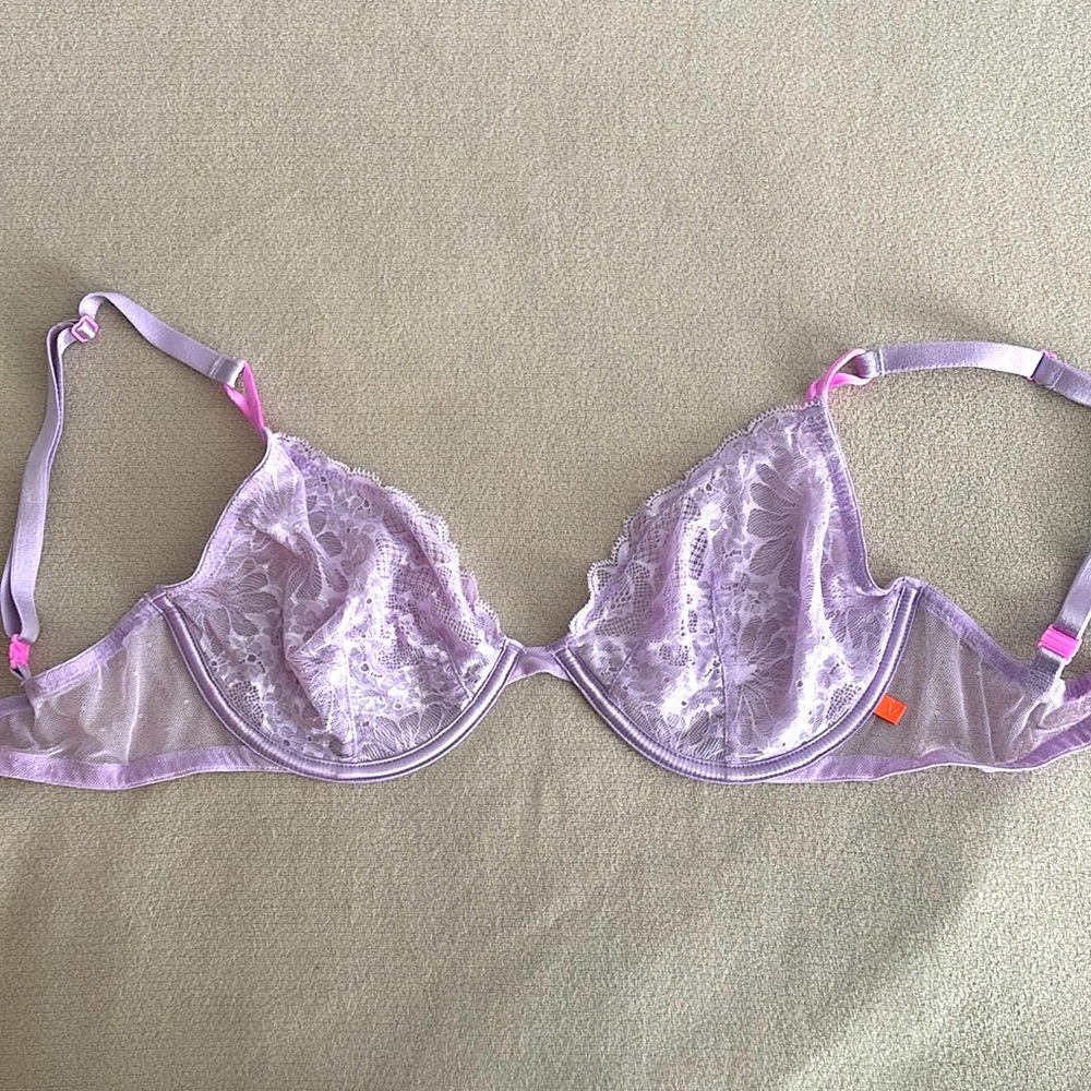 Lilac unlined bra